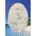 Pelicans Static Cling Window Decal OVAL 21x33 Ocean Decor for Glass Doors   152859838848